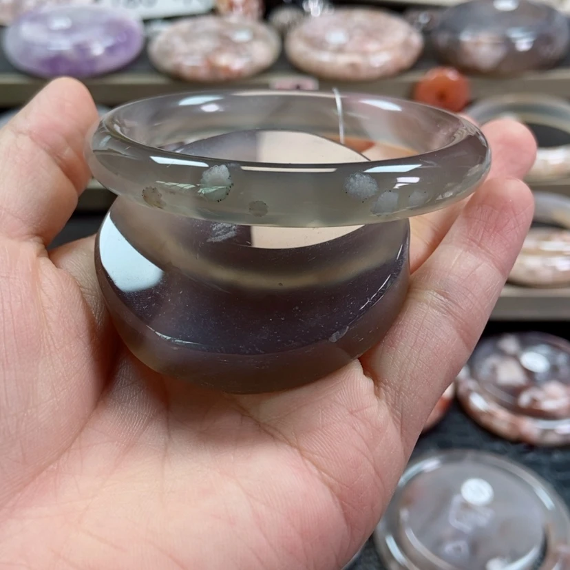 【闪购商品】玛瑙/玉髓手镯未镶嵌I**罗219 57