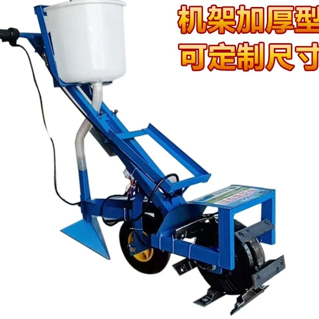 48伏电动手推式推除草机小型农用充电式能趟地翻地犁地开沟