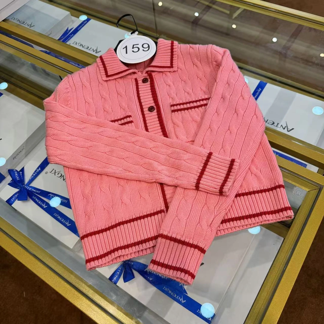 1#2024秋冬款品质女装时尚女士麻花针织提花羊毛针织式毛衣A8322