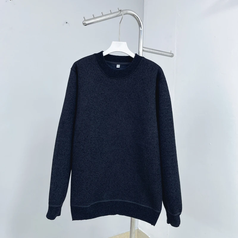 047冬季加绒卫衣 圆领卫衣加厚休闲长袖简约卫衣