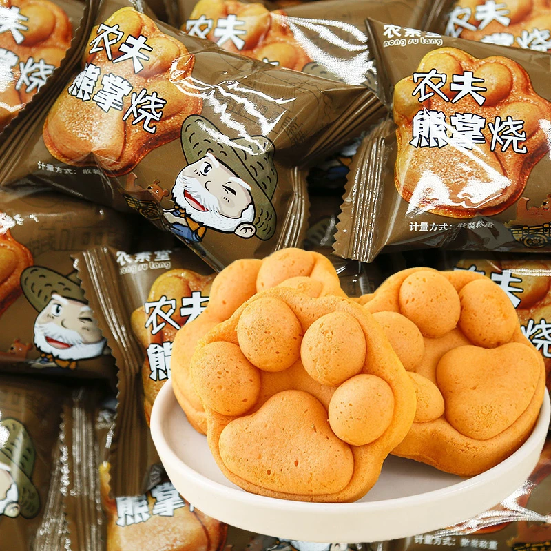农夫熊掌烧熊爪蛋糕鸡蛋仔早餐面包代餐点心零食小包装整箱