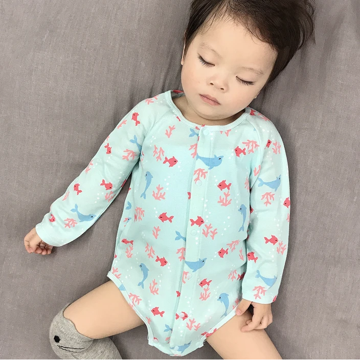 罗文棉长袖三角包屁衣