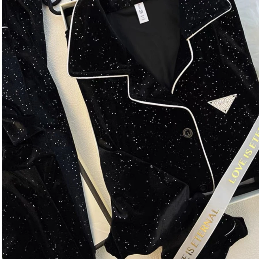 【高货孤品】睡衣女款爆款2023新款高级感简约开衫大码家居服套装