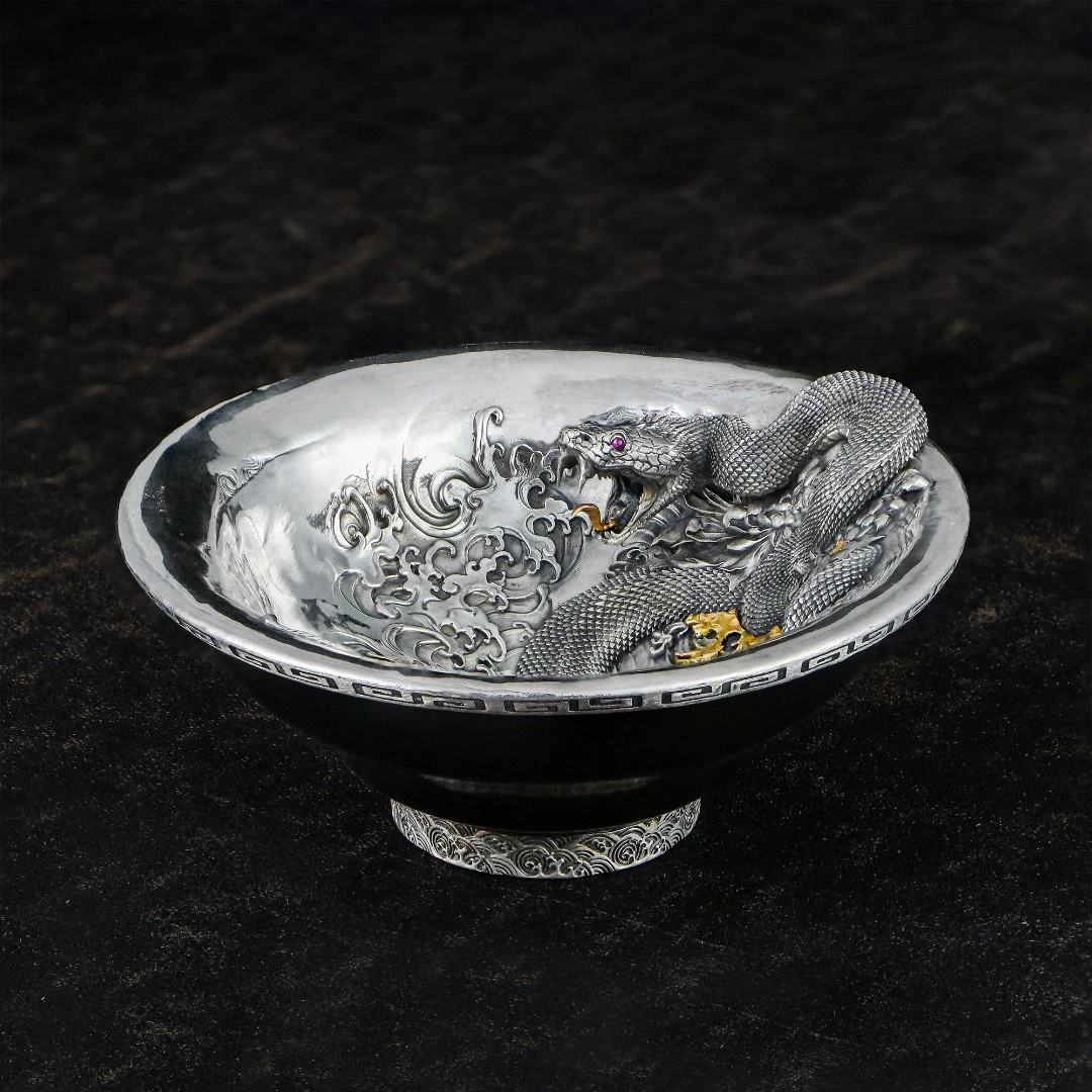 当代 境秋 内包大蛇盏主人杯