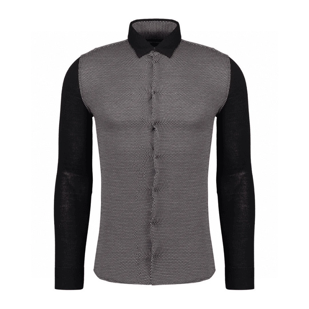 未使用 GIORGIO ARMANI/阿玛尼 EA系列男士拼接修身长袖/A5800