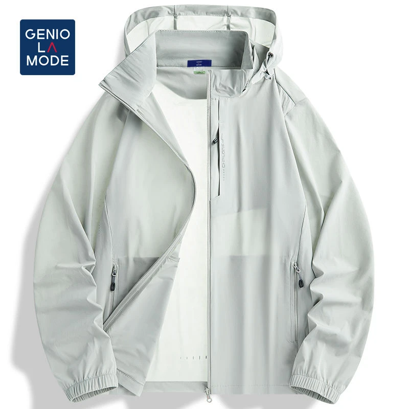 GENIO LAMODE冰丝防晒衣男夏季轻薄休闲冰感弹力透气钓鱼服男宽松