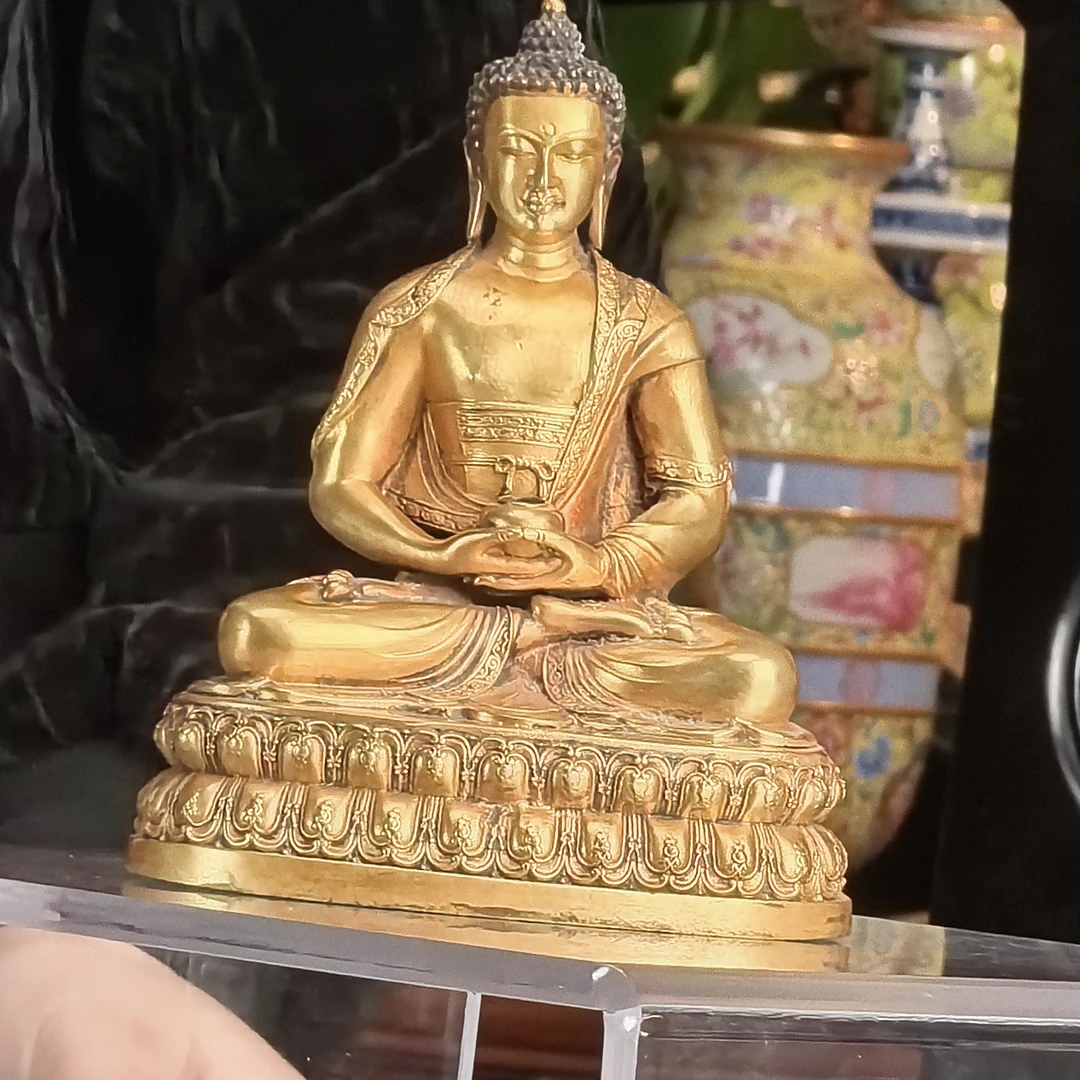 明 铜鎏金佛像摆件