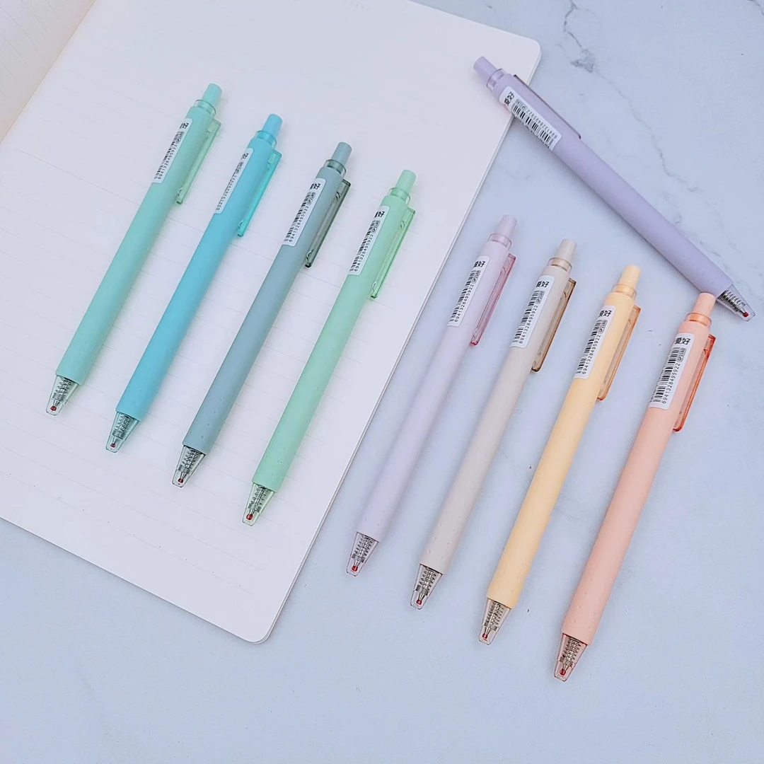 AIHAO/爱好0.5mm子弹头糖果色高颜值按动中性笔GP2180