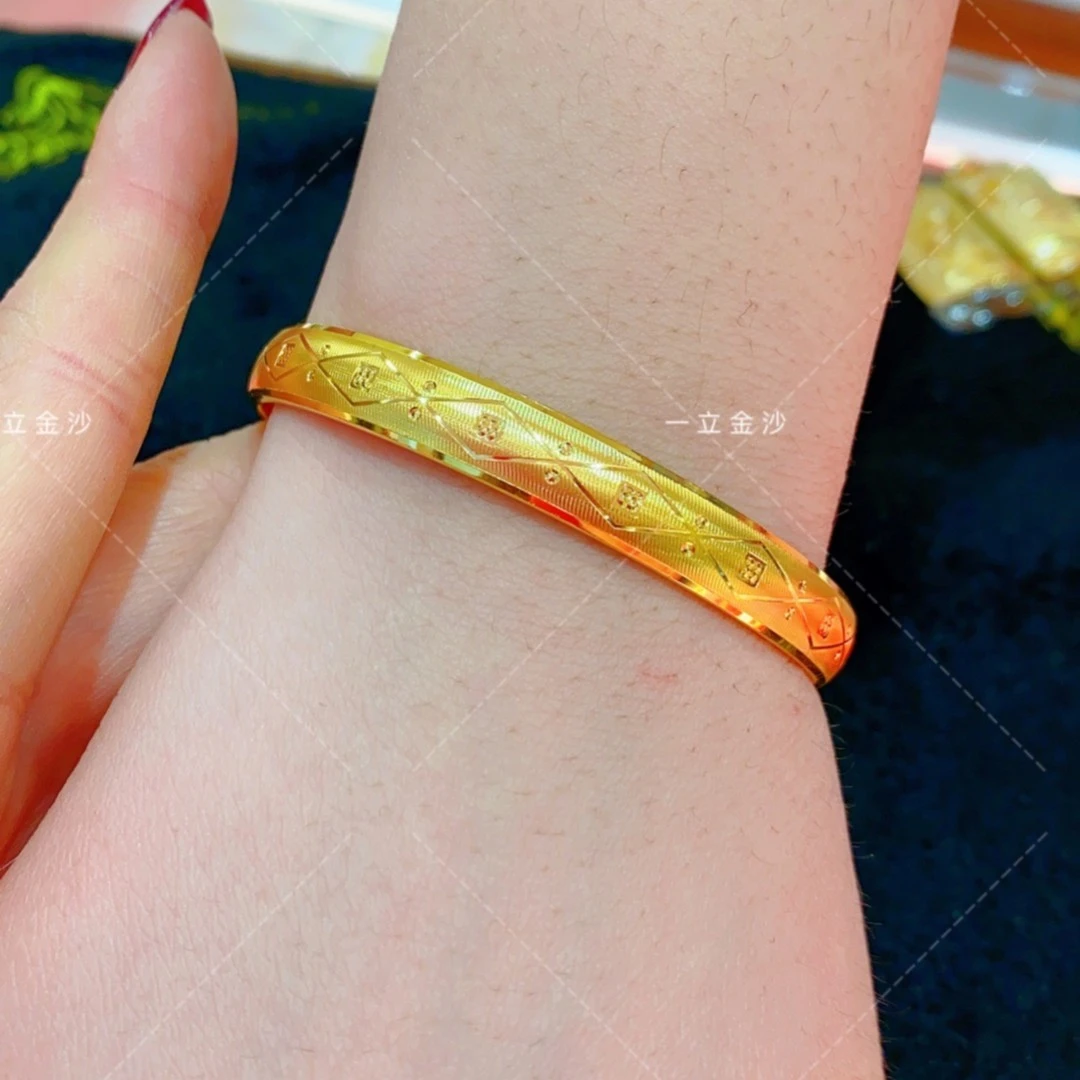 铜合金手镯 【一立金沙 YLJS】铜合金 新工艺菱形闭口 精美女款