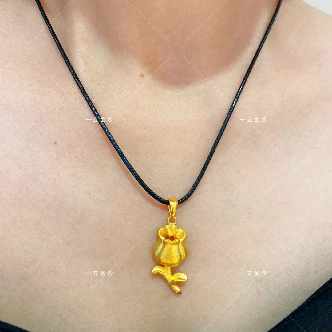 铜合金吊坠 铜合金 七夕玫瑰花吊坠 精美时尚