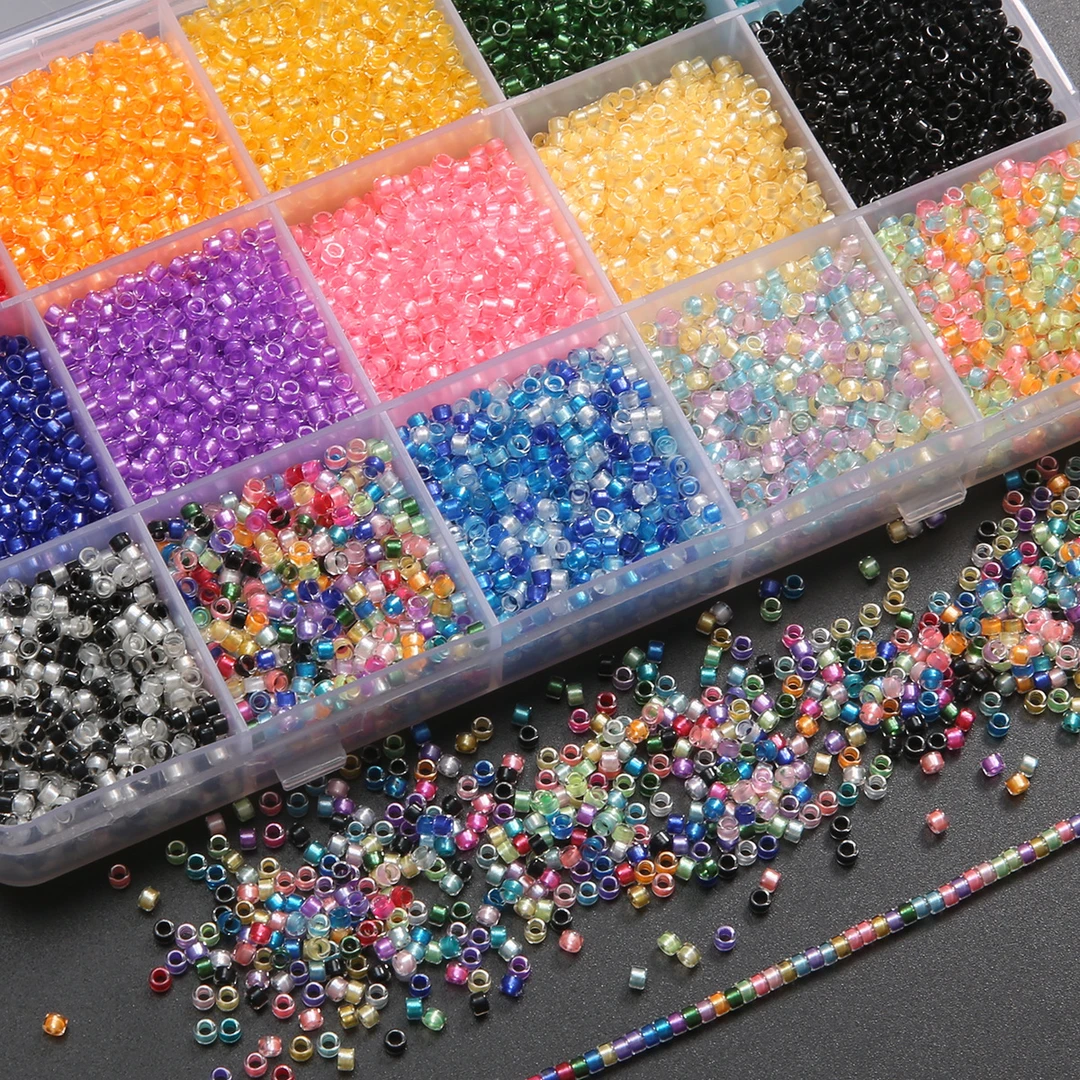 2.5mm古董灌银染芯超优质玻璃米珠散珠子手工diy配件礼品珠创意的