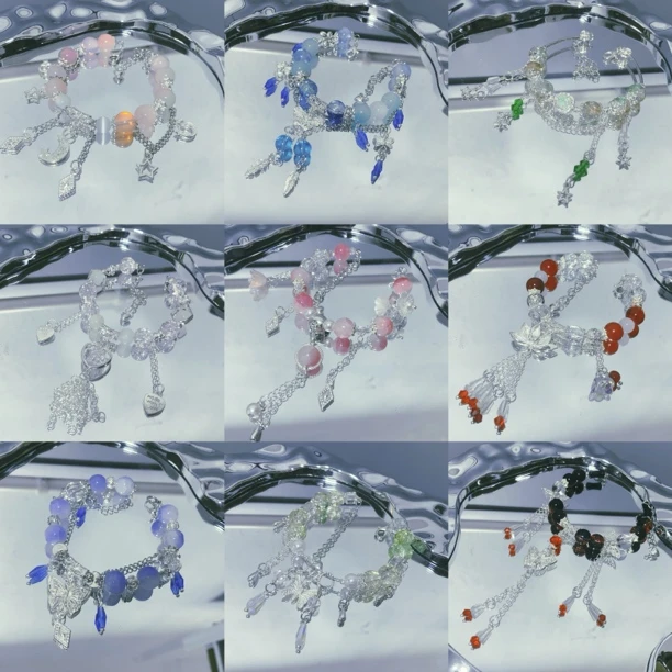 【直播配货】礼盒装琉璃手串玩法轻奢设计 创意DIY琉璃珠子手串珠珠