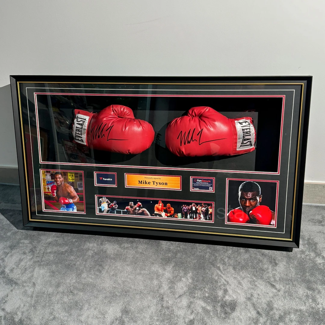 【帝星体育上海店】拳王泰森签名拳套双只 （FA证书）