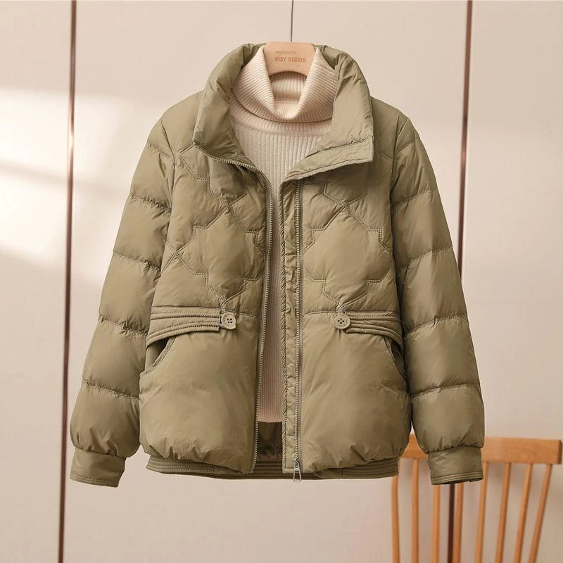 波司登短款羽绒棉服女2023年新款时尚立领棉衣百塔保暖冬装显瘦外