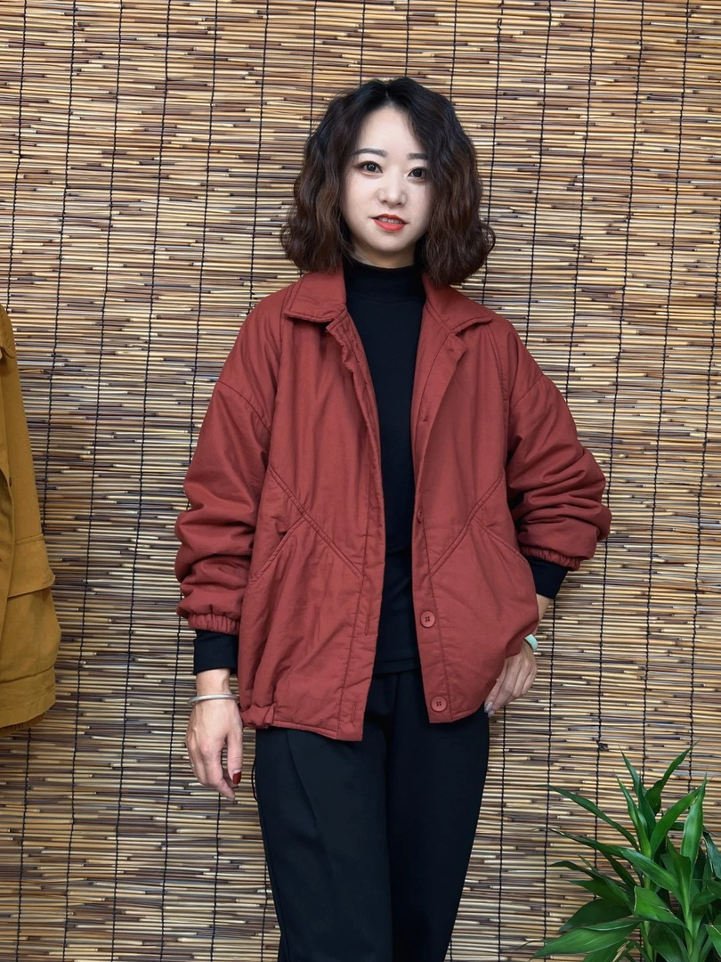 春春衣库【2023秋季新款】3001休闲时尚宽松抽绳棉衣秋冬轻薄款外套