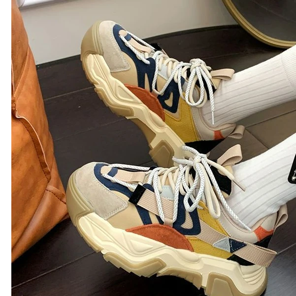 杨慧美】2023秋季新款休闲厚底百搭款松糕鞋