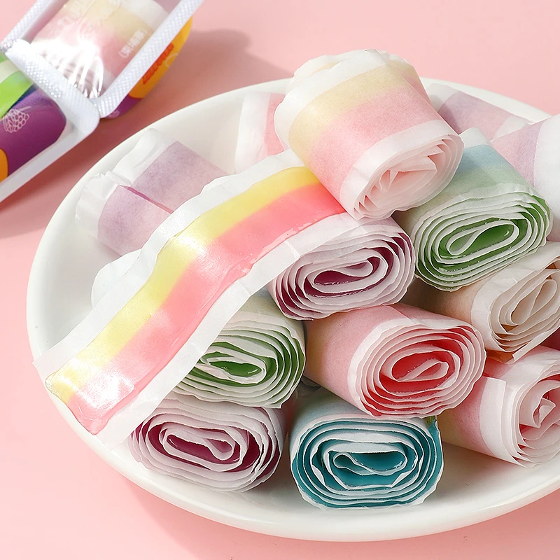 果汁卷软糖水果味童年怀旧小零食休闲食品好吃的高颜值糖果