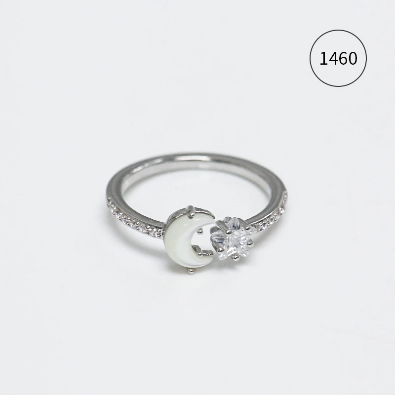 Misscircle Made 铜合金合成锆石戒指 星月戒指开口百搭时尚1460