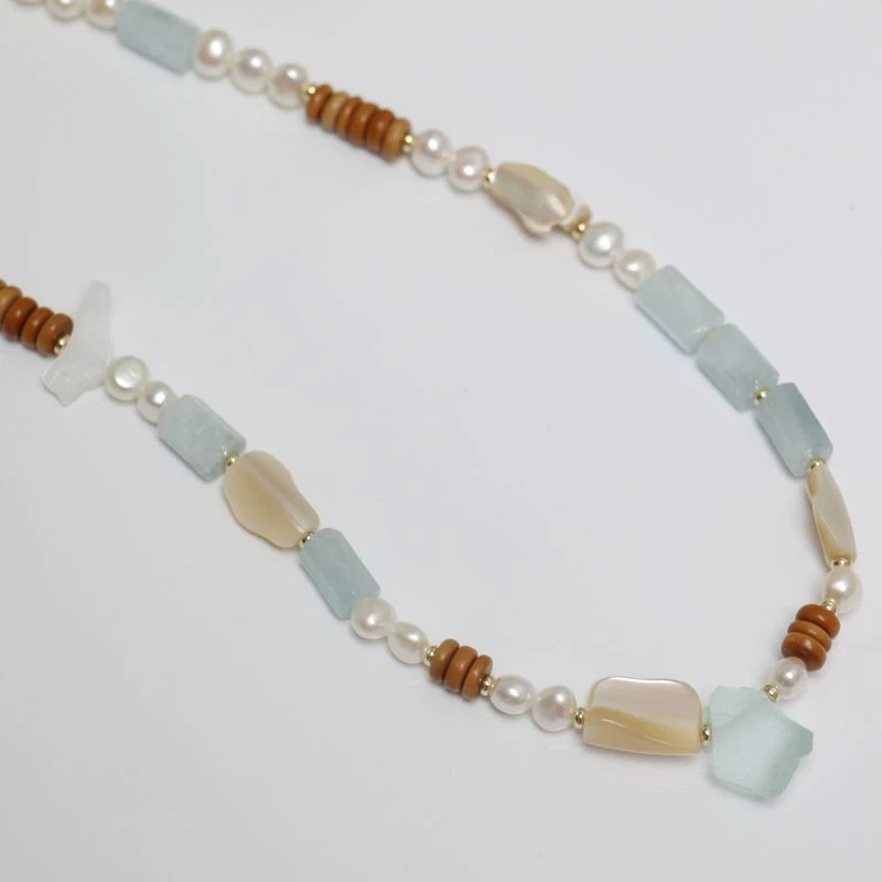 Misscircle Made 铜合金项链 美拉德手工串珠项链锁骨链气质0928