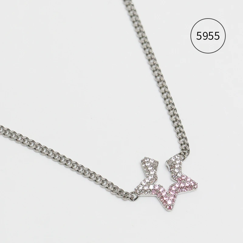 Misscircle Made 铜合金项链 渐变粉色五角星项链女甜美百搭5955