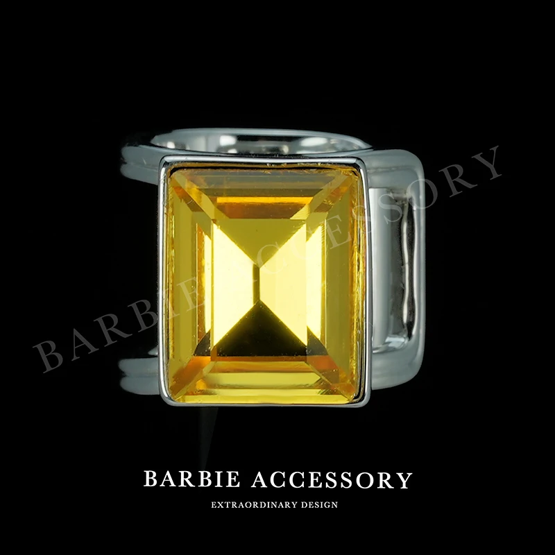 铜合金合成锆石耳饰 冰透大方糖冷淡风极简设计时尚百搭耳骨夹