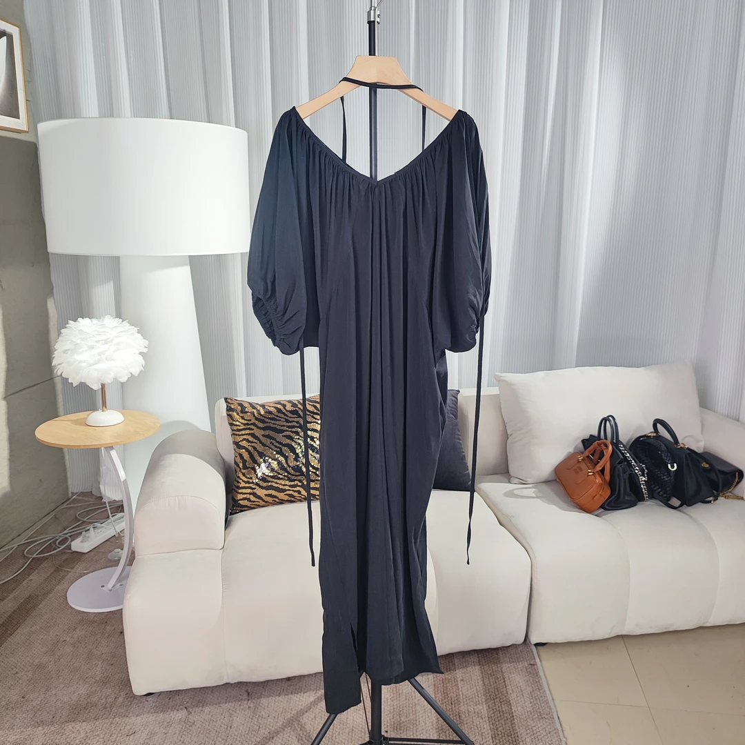 【庄喜儿Original】气质显瘦时尚宽松慵懒大气连衣裙女ZXE139