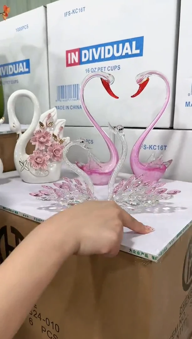 【闪购商品】于清O-尾货-8早粉色水晶天鹅