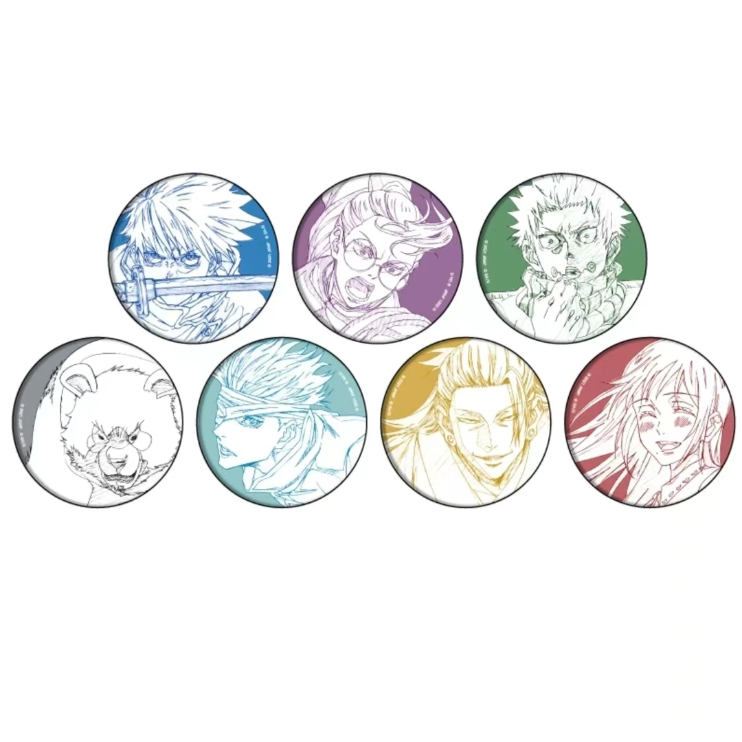 【 0卷原画线稿丝绒吧唧】咒术回战日谷 (全7款) 盲盒代拆