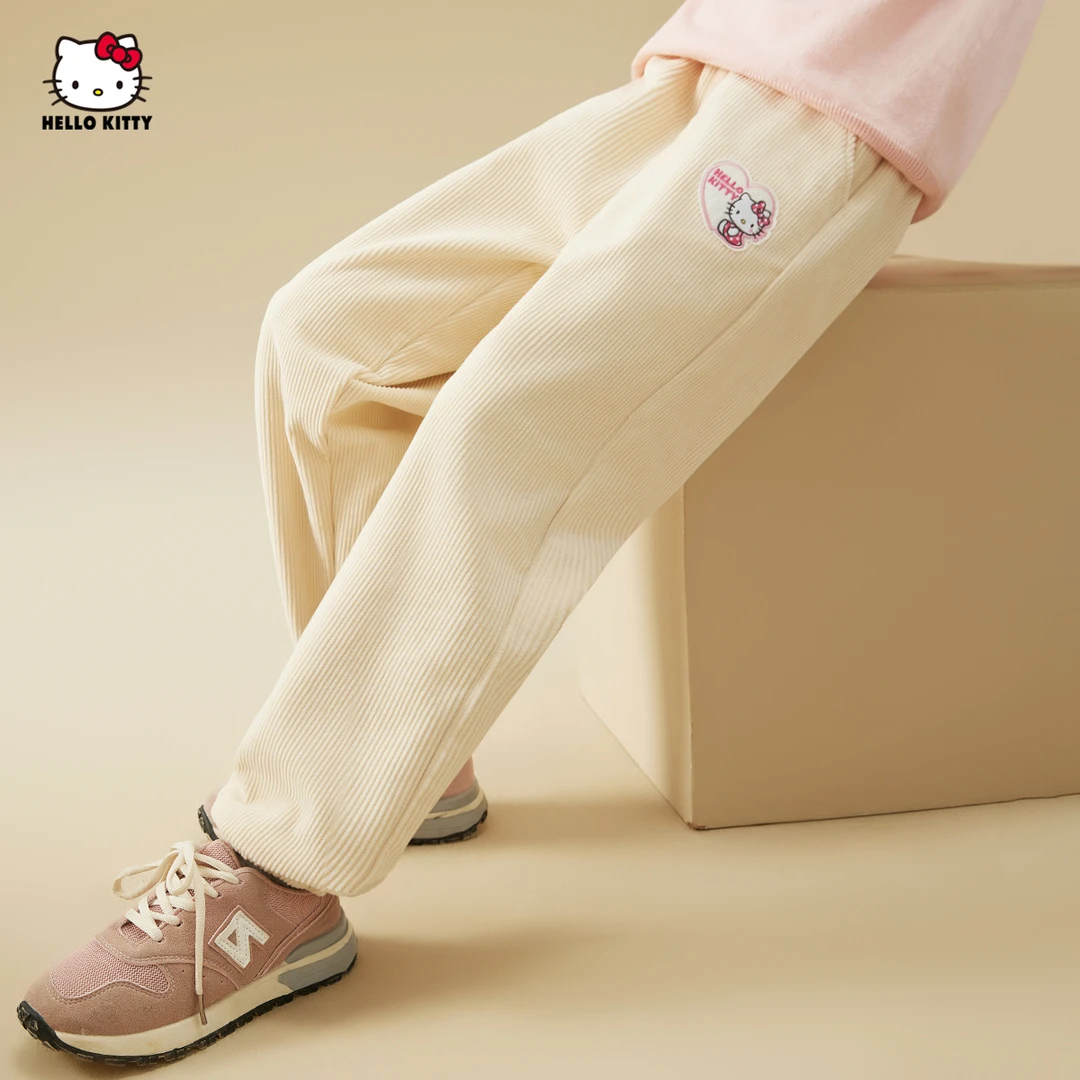 HELLO KITTY/凯蒂猫儿童春秋裤子2024新款女童运动裤宽松