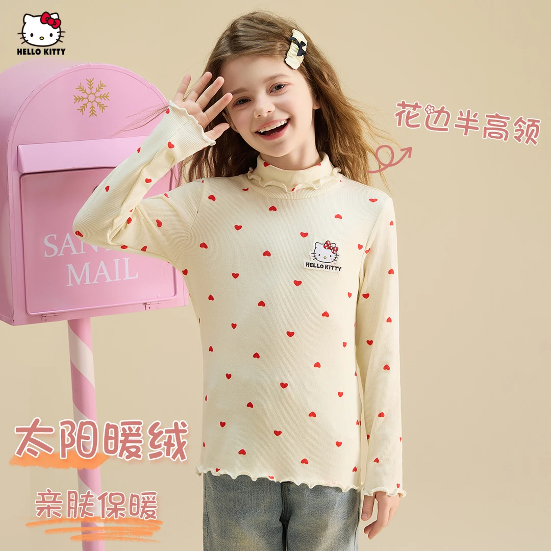 女童秋冬季打底衫2024新款中大童装卡通保暖舒适儿童上衣