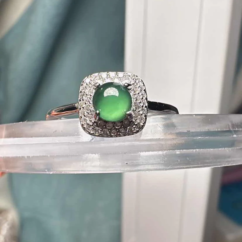 【周老板】“方糖”天然翡翠戒指