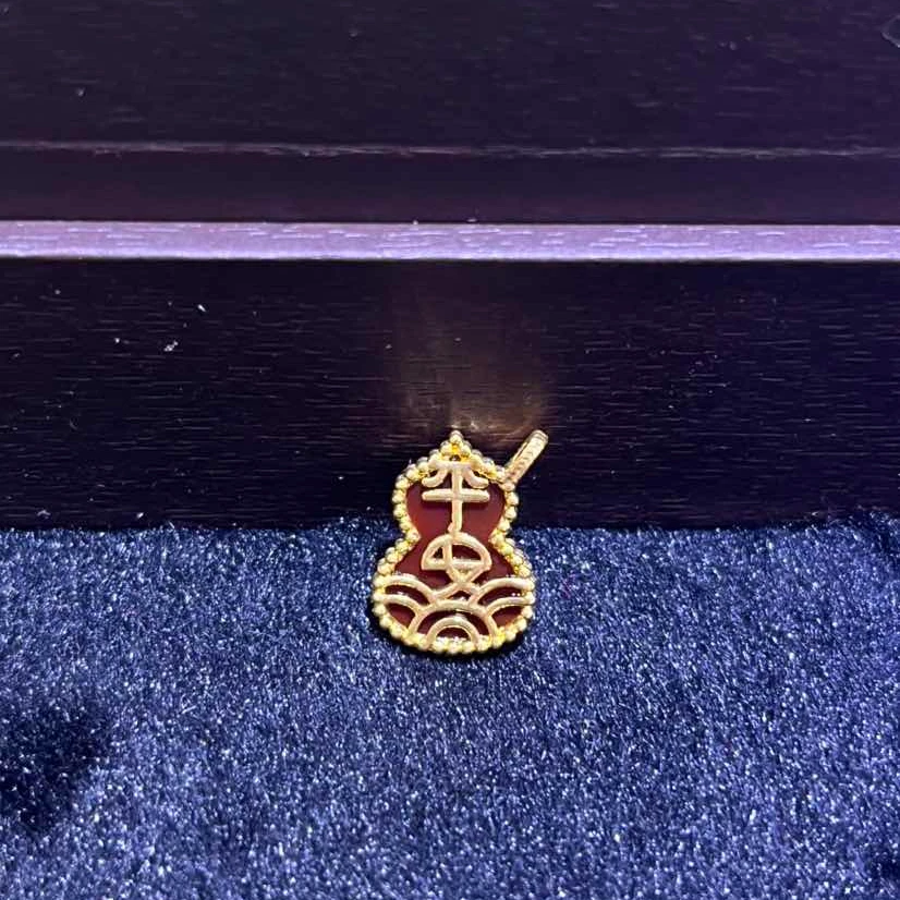 “平安是福”足金999平安葫芦吊坠