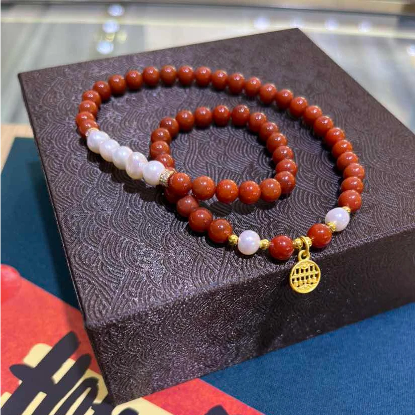 “相思”南红珍珠手串