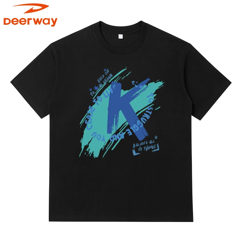 短袖t恤男夏季薄款印花五分袖圆领白t打底衫半袖