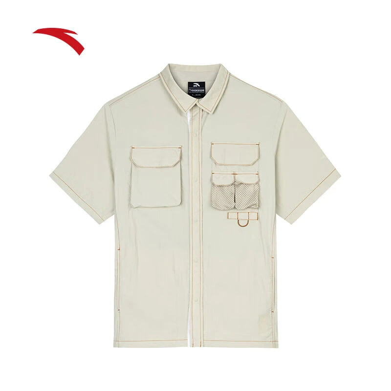 【户外国家地理】安踏户外短袖休闲衬衫男子夏季运动上衣/1524361