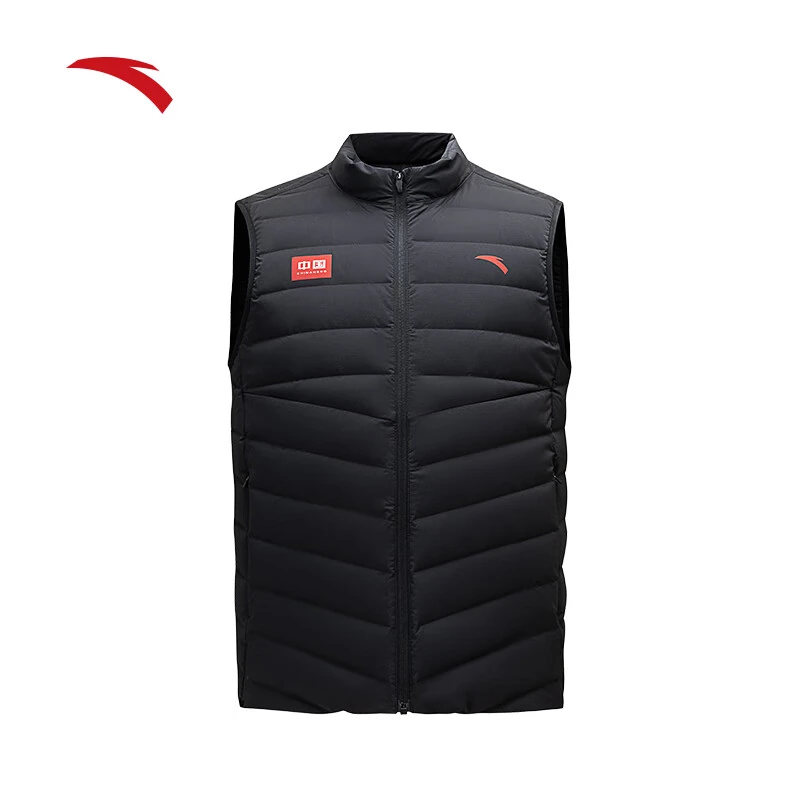 安踏速暖羽绒丨立领羽绒马甲男士冬季新款修身保暖外套152447925