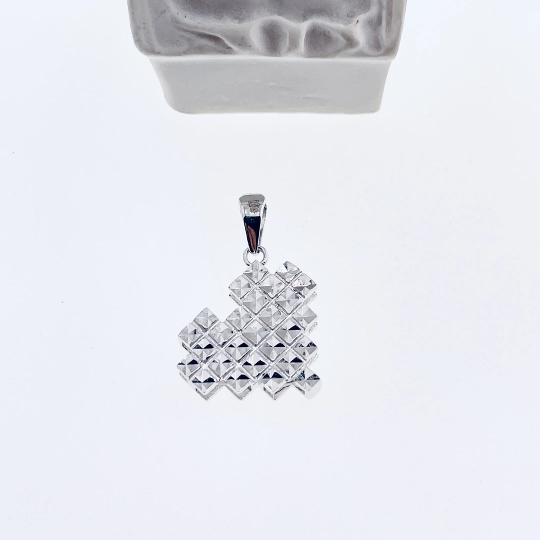 铂金Pt950爱心吊坠1.91克