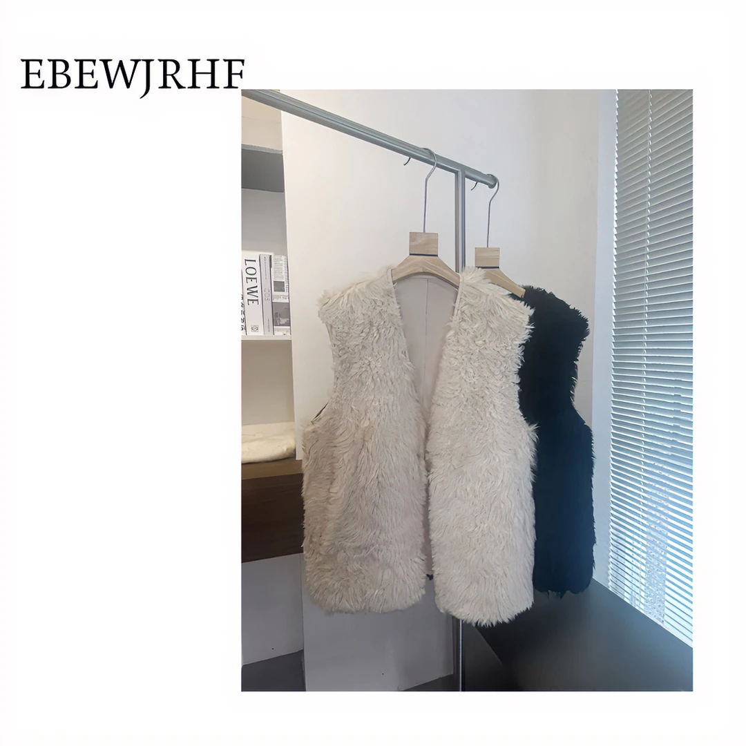 EBEWJRHF2023年秋冬时尚皮毛一体百搭气质轻奢双面马甲23-1021