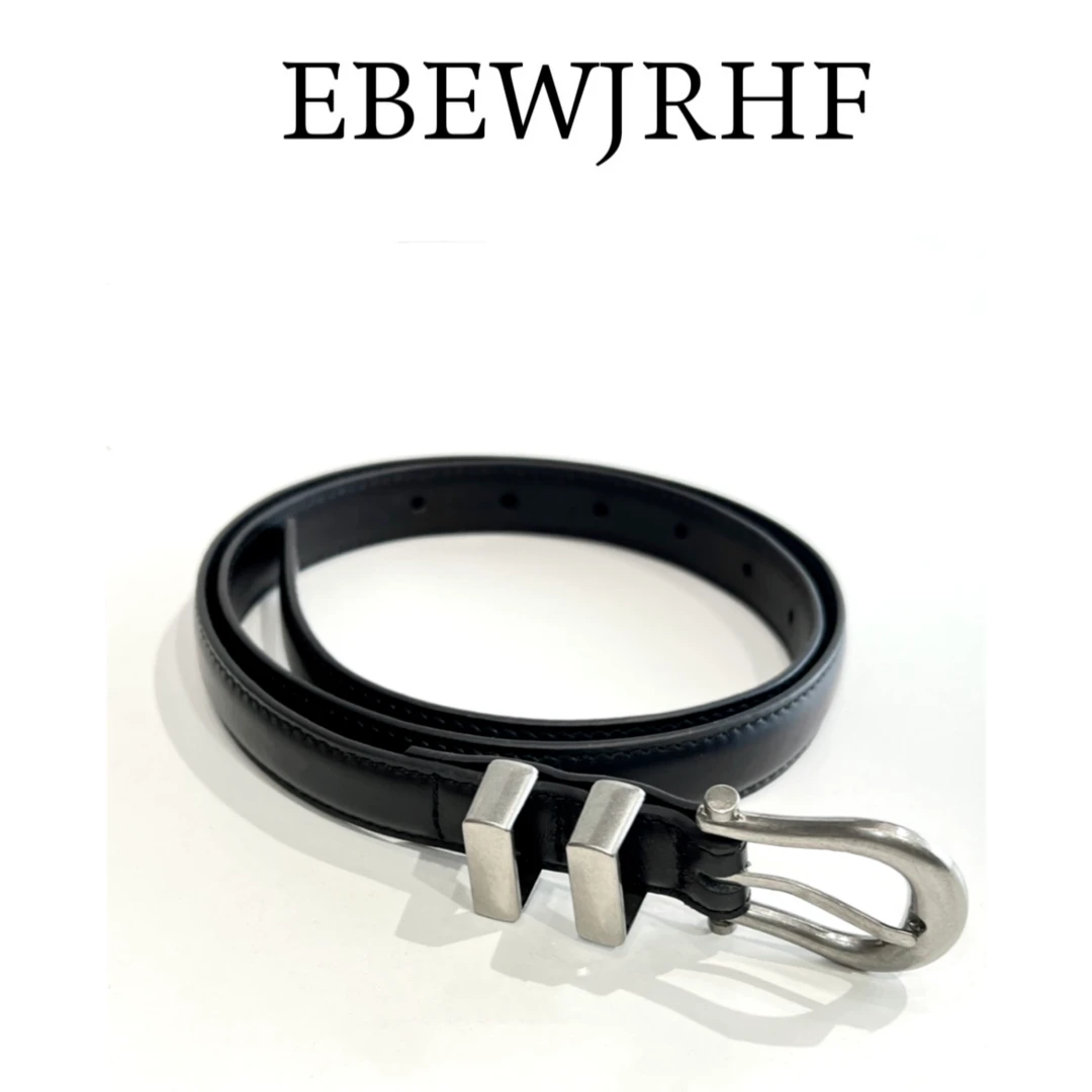 【EBEWJRHF】“线条主义”法式经典简约定制款光面皮带女士腰带