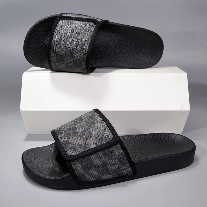 男士拖鞋一字拖时尚潮流2024夏季新款外穿魔术贴厚底休闲一字凉拖