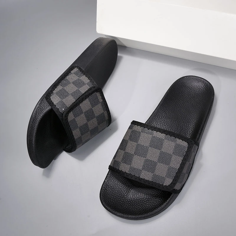 魔术贴男士拖鞋一字拖时尚潮流2023夏季新款外穿厚底休闲一字凉拖