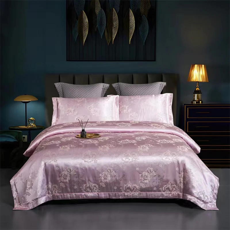 锦瑟之梦-贡缎色织提花床上用品四件套