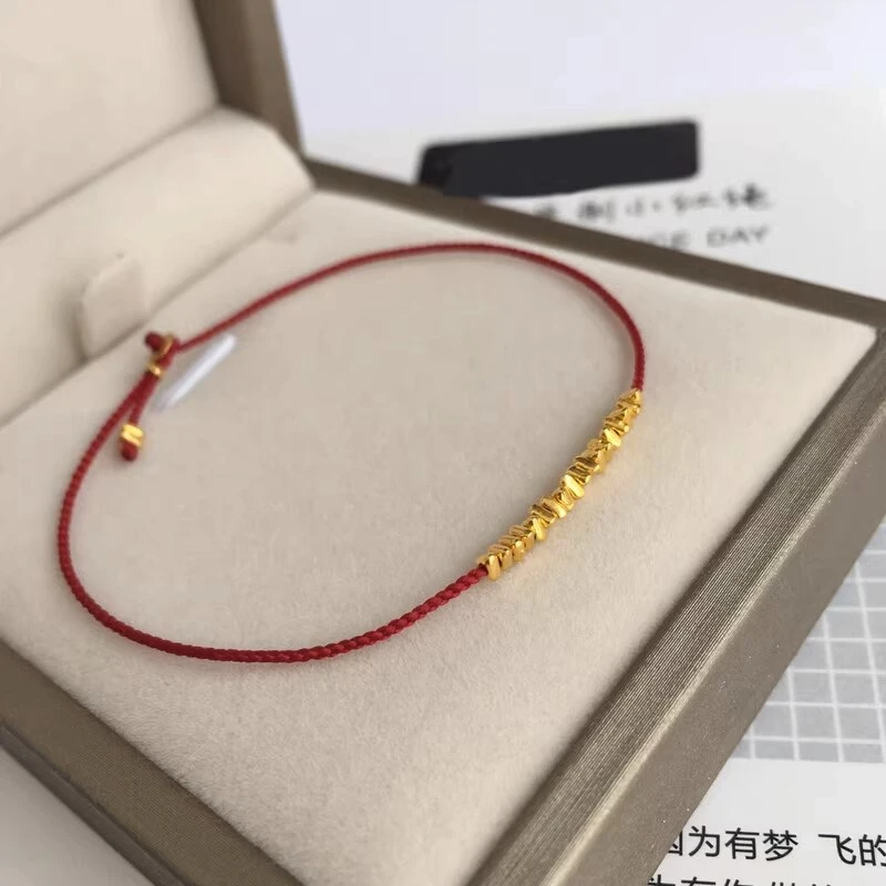 铜合金手链 吉祥编织红绳手链本命年新款手工情侣上岸手脚链情侣