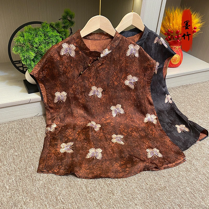 【媛馨】新中式中国风国潮返潮复古气质设计师版百搭女装上衣轻奢