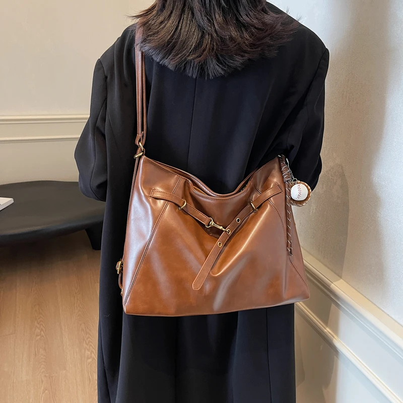 【双十一新品】托特包女大容量2024秋冬新款复古通勤单肩双背斜跨包