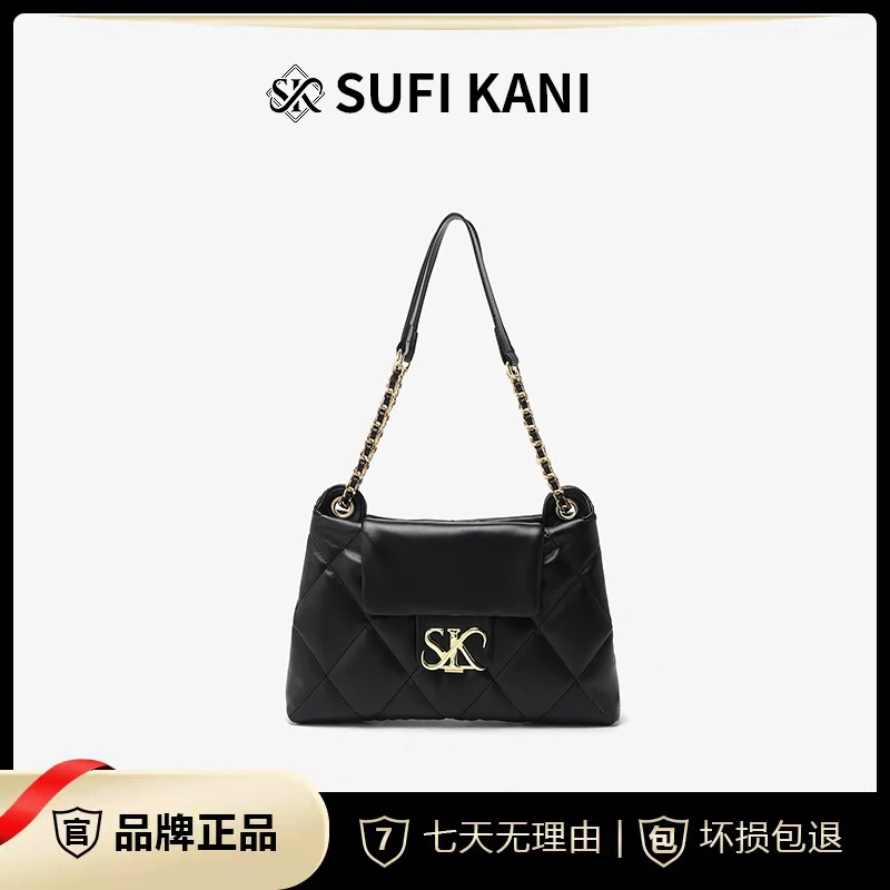 【粉丝福利】SUFI KANI 新款时尚轻奢百搭单肩斜挎包9002#-黑色