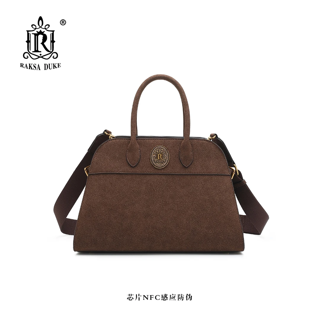R RAKSA DUKE/罗萨公爵时尚轻奢简约经典中包女士手提单肩包R0813