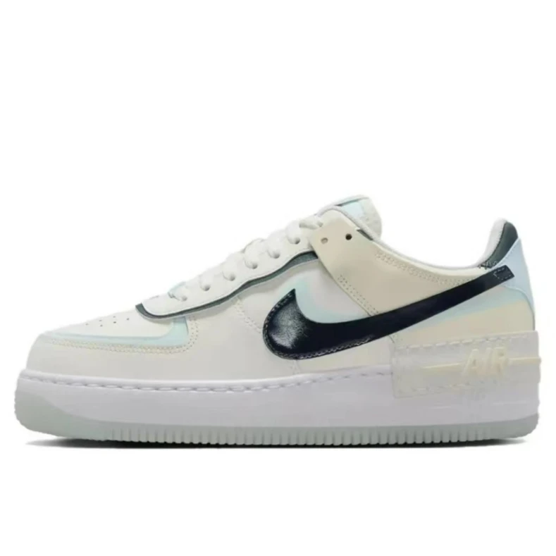 NIKE/耐克NIKE AF1 SHADOW 空军低帮鸳鸯勾板鞋 白蓝 DZ1847-107