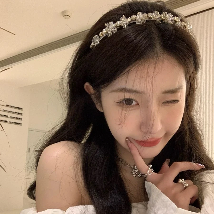 金属高级感发箍法式复古水钻新款网红生日头箍公主头女发卡发饰