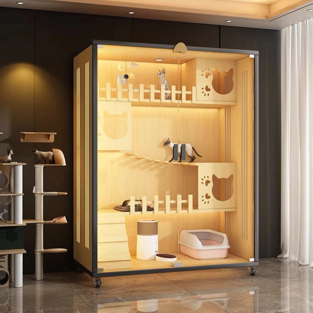 芒达豪华猫别墅家用室内一体剑麻柱打造猫咪舒适居住空间猫舍猫箱